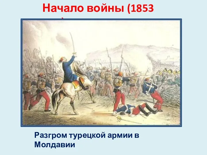 Начало войны (1853 год) Разгром турецкой армии в Молдавии