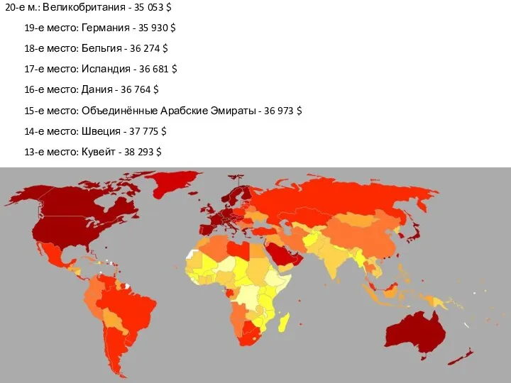 20-е м.: Великобритания - 35 053 $ 19-е место: Германия