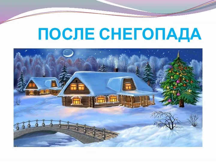 ПОСЛЕ СНЕГОПАДА