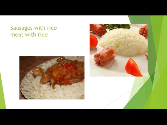 Sausages with rice meat with rice