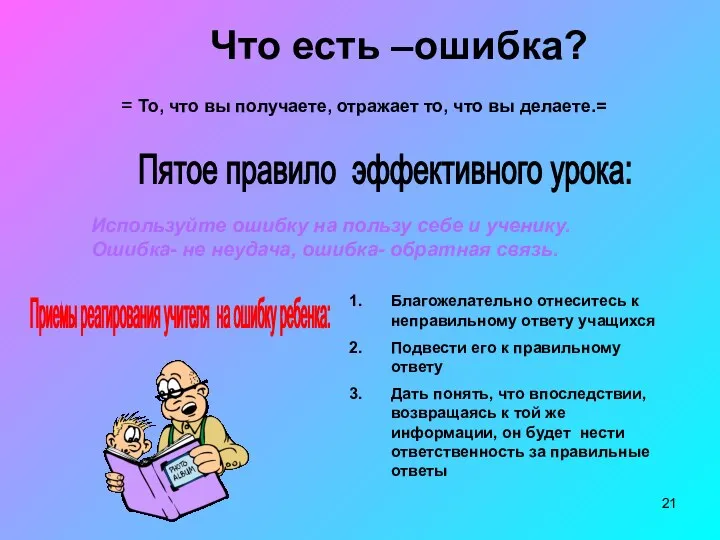 Что есть –ошибка? = То, что вы получаете, отражает то,