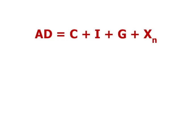 AD = C + I + G + Xn