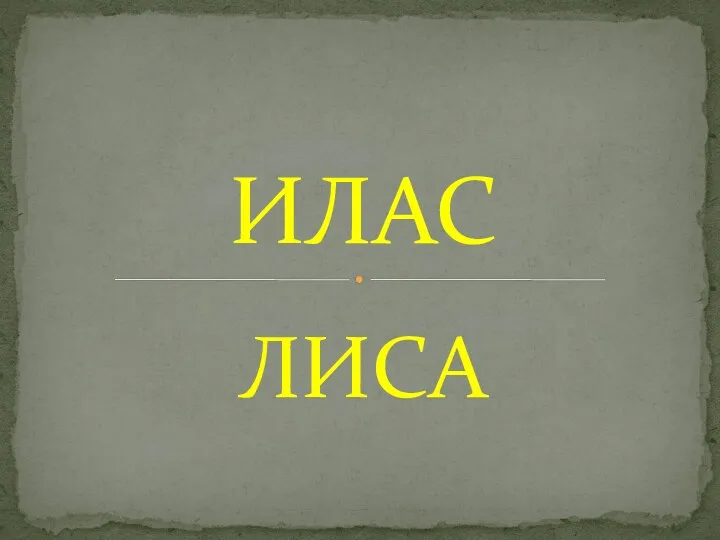 ЛИСА ИЛАС