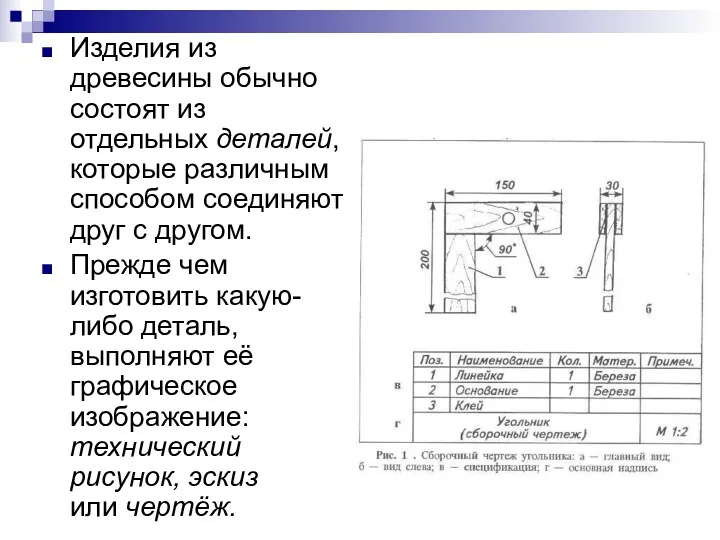 Изделия из древесины обычно состоят из отдельных деталей, которые различным