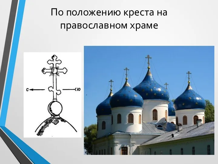 По положению креста на православном храме