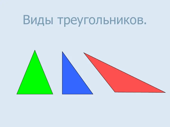 Виды треугольников.
