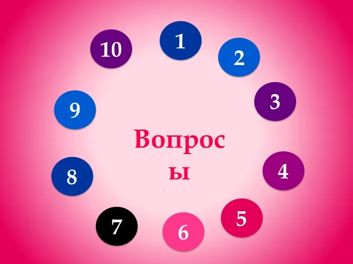 7 10 9 8 1 2 3 4 5 6 Вопросы