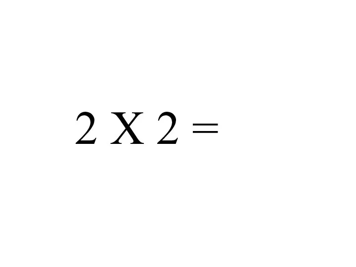 2 X 2 =