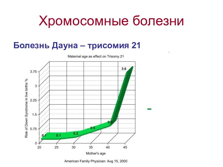 Хромосомные болезни Болезнь Дауна – трисомия 21