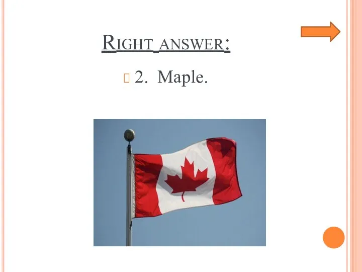 Right answer: 2. Maple.