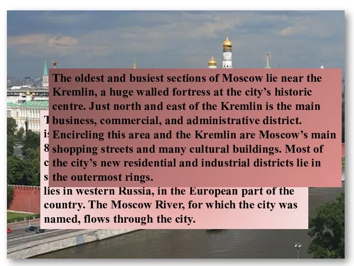 The capital of the Russian Federation is Moscow. It is one of the