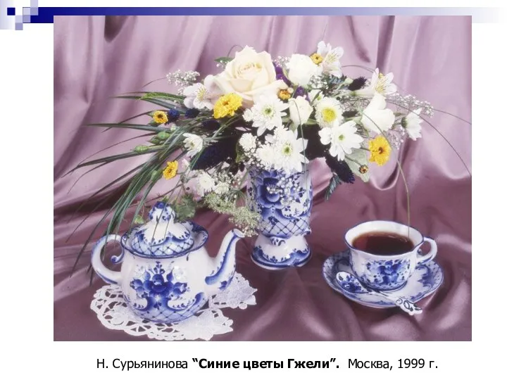 Н. Сурьянинова “Синие цветы Гжели”. Москва, 1999 г.