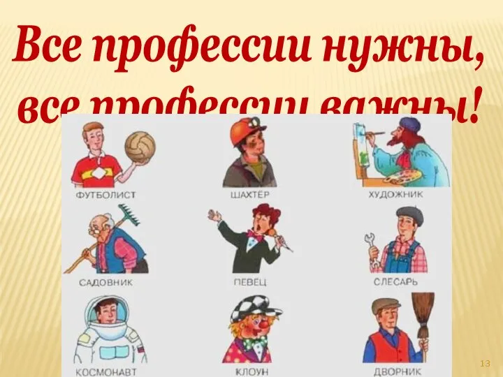 Все профессии нужны, все профессии важны!