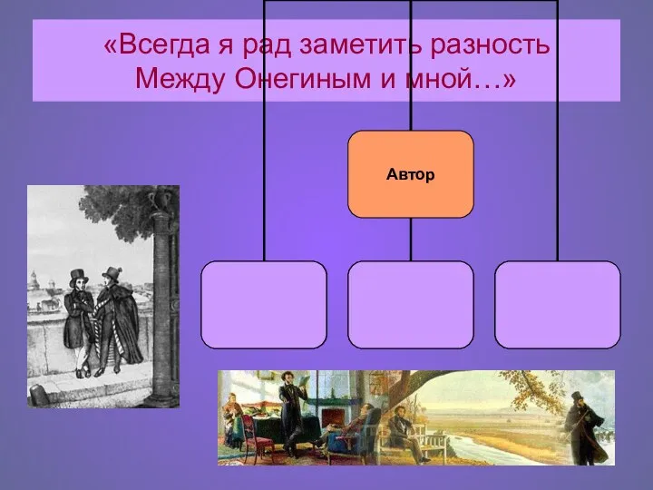 «Всегда я рад заметить разность Между Онегиным и мной…»