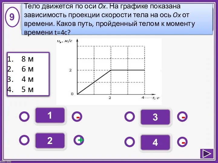 1 - - + - 2 3 4 8 м