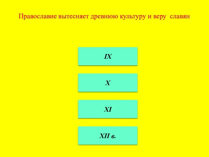 Православие вытесняет древнюю культуру и веру славян IX X XI XII в.