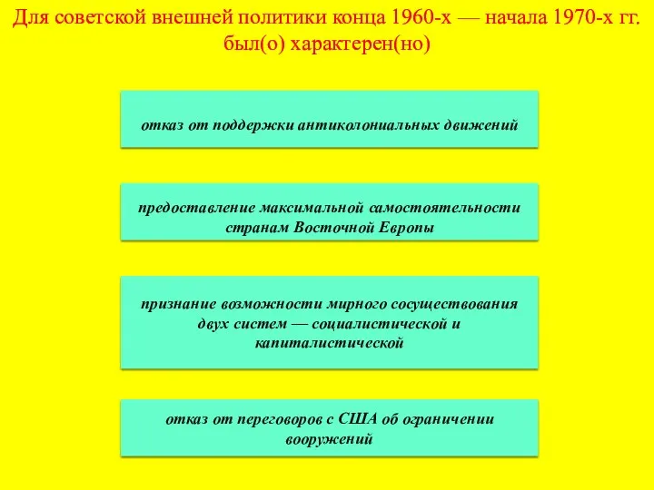 Для советской внешней политики конца 1960-х — начала 1970-х гг.