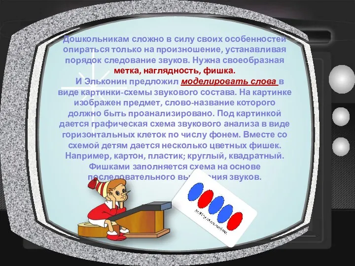 Дошкольникам сложно в силу своих особенностей опираться только на произношение,