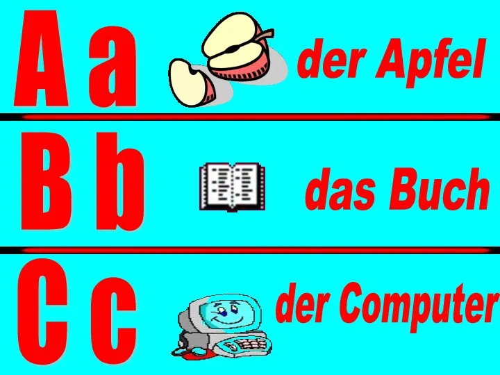 der Apfel das Buch der Computer C c A a B b