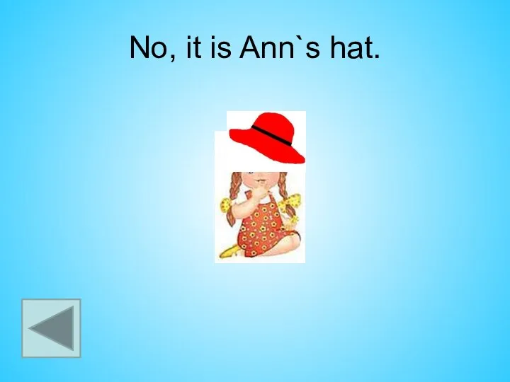 No, it is Ann`s hat.