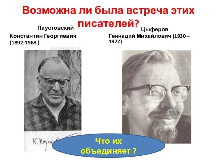 Возможна ли была встреча этих писателей? Паустовский Константин Георгиевич (1892-1968