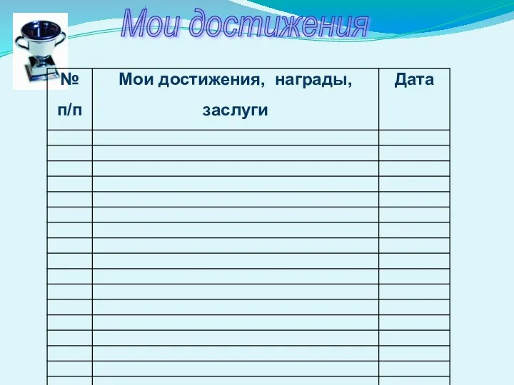 Мои достижения