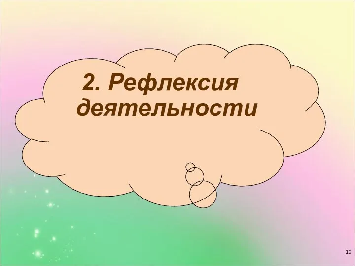 2. Рефлексия деятельности