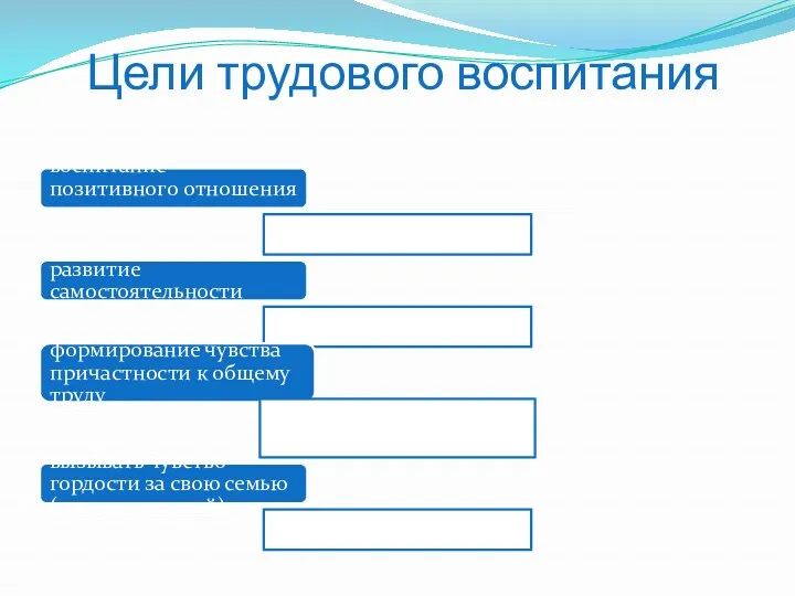 Цели трудового воспитания