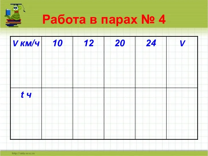 Работа в парах № 4