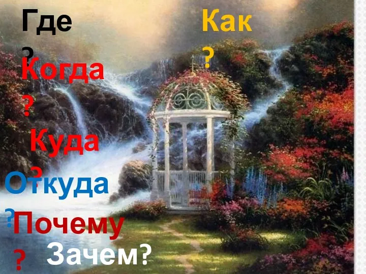 Где? Куда? Как? Когда? Откуда? Почему? Зачем?