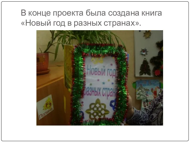 В конце проекта была создана книга «Новый год в разных странах».