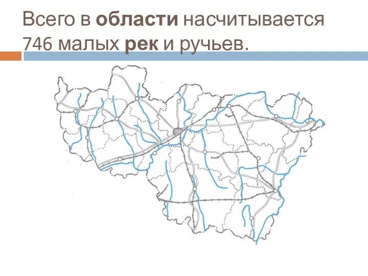 Всего в области насчитывается 746 малых рек и ручьев.