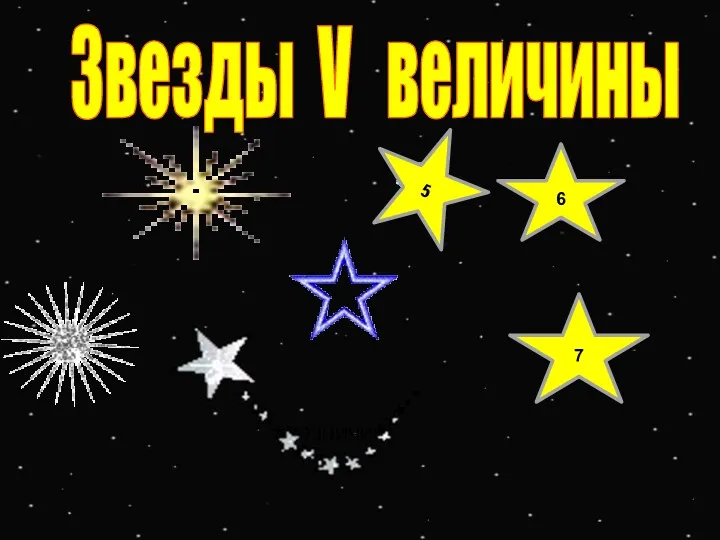 ВОЗНИЧИЙ 5 6 7 Звезды V величины