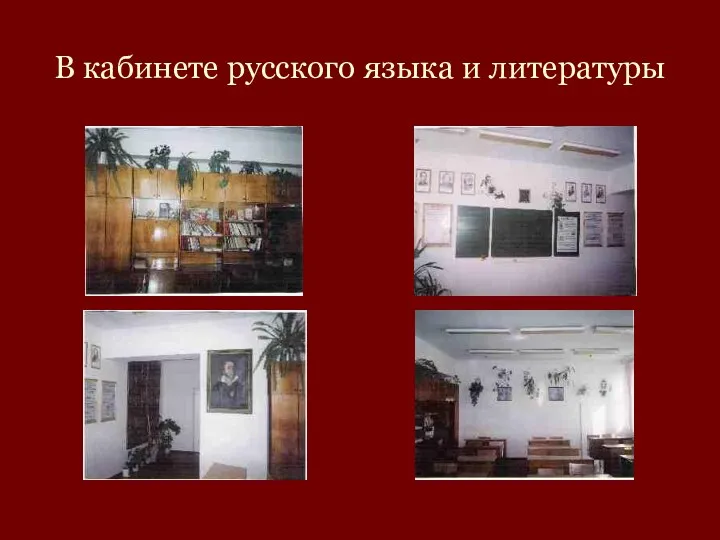 В кабинете русского языка и литературы