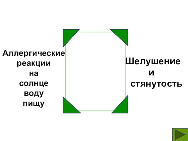 Шелушение и стянутость Аллергические реакции на солнце воду пищу