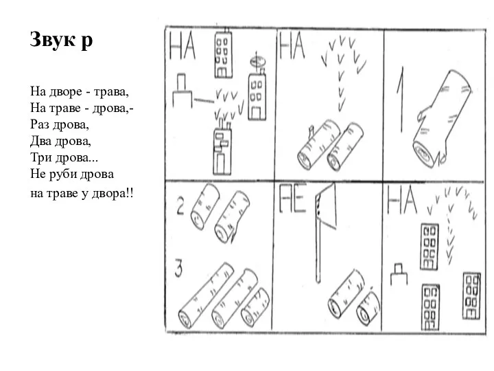 Звук р На дворе - трава, На траве - дрова,-