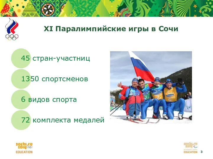 XI Паралимпийские игры в Сочи