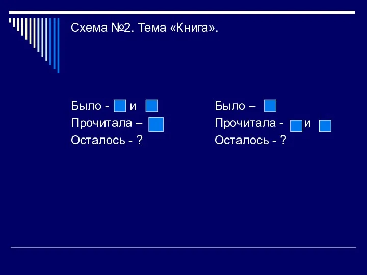 Схема №2. Тема «Книга». Было - и Прочитала – Осталось