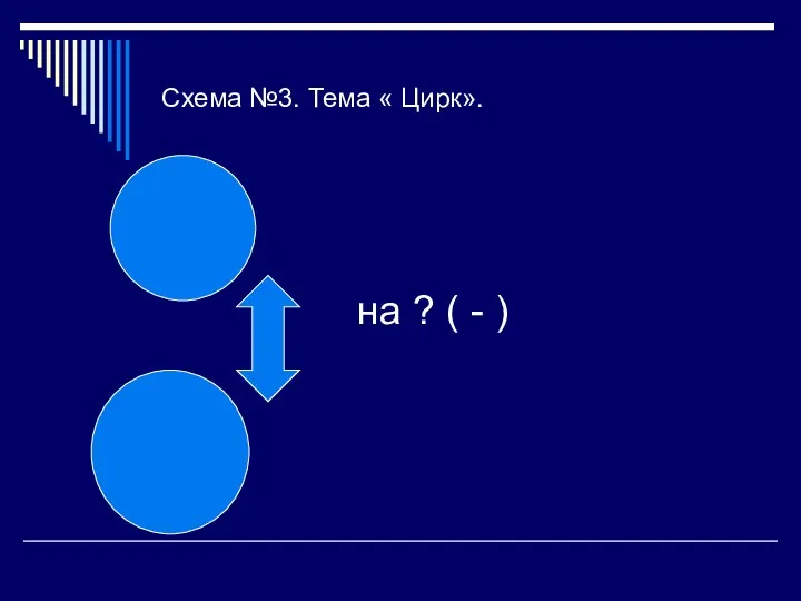 Схема №3. Тема « Цирк». на ? ( - )