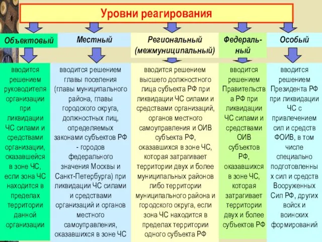 вводится решением высшего должностного лица субъекта РФ при ликвидации ЧС