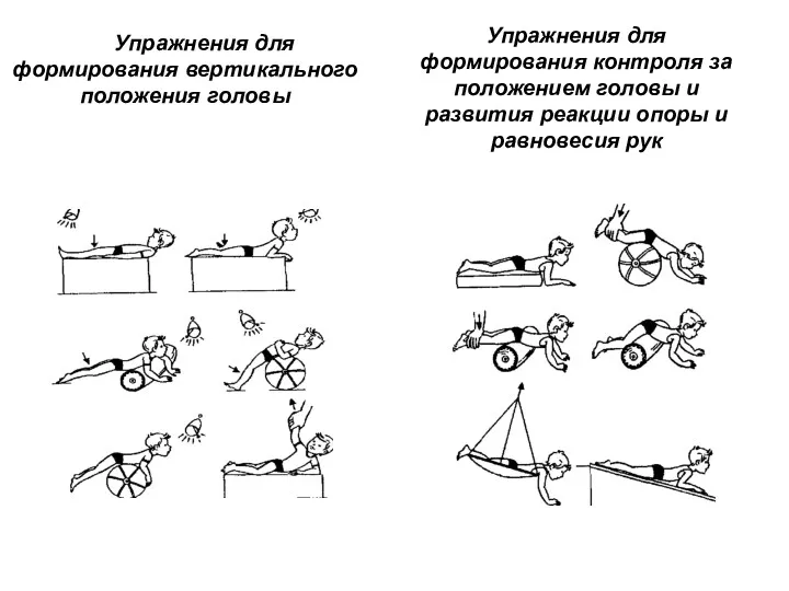 Упражнения для формирования вертикального положения головы Упражнения для формирования контроля за положением головы