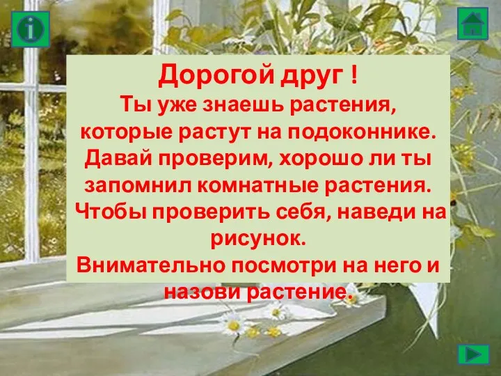 Дорогой друг ! Ты уже знаешь растения, которые растут на