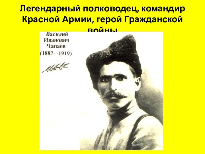 Легендарный полководец, командир Красной Армии, герой Гражданской войны