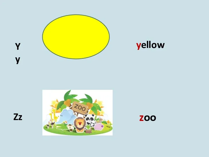 Yy Zz yellow zoo