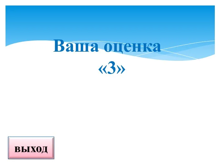 Ваша оценка «3»