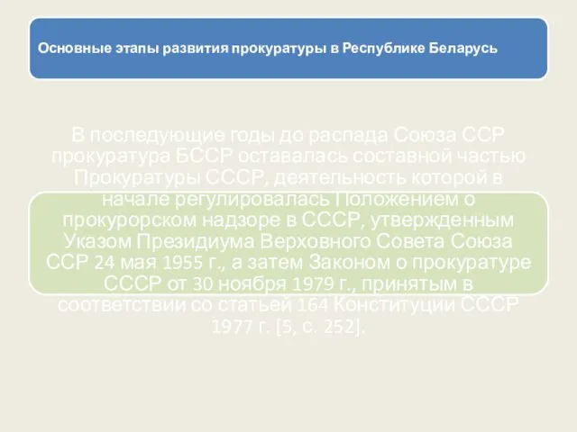Основные этапы развития прокуратуры в Республике Беларусь В последующие годы