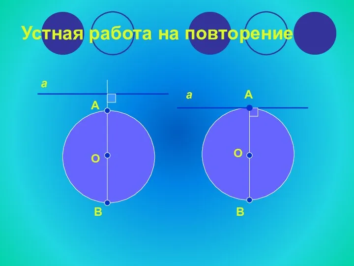 Устная работа на повторение А В О а а А О В