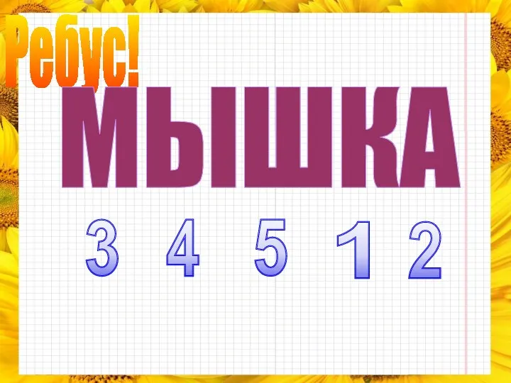 Ребус! МЫШКА 1 2 3 4 5