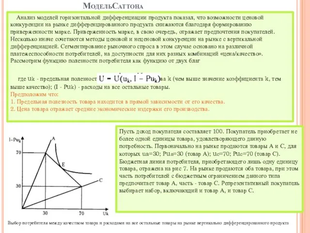 Анализ моделей горизонтальной дифференциации продукта показал, что возможности ценовой конкуренции