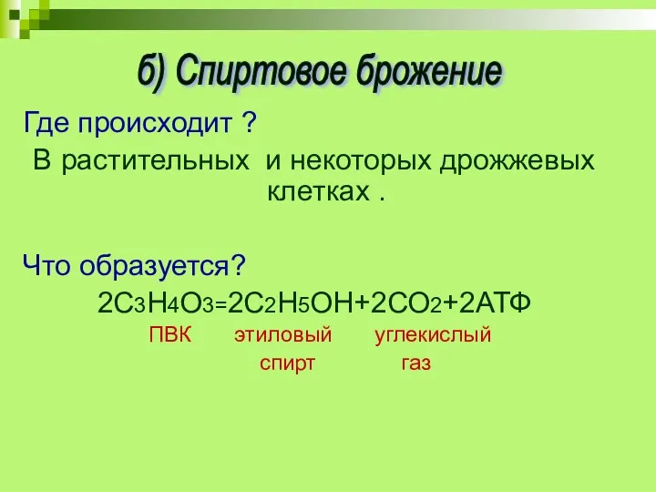 Где происходит ? В растительных и некоторых дрожжевых клетках .